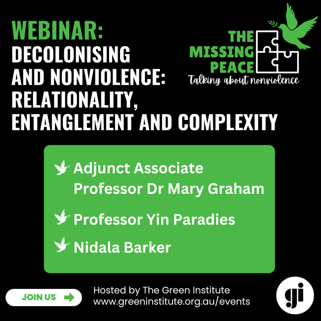 Webinar #4: Decolonising and nonviolence: relationality, entanglement and complexity - Green Institute