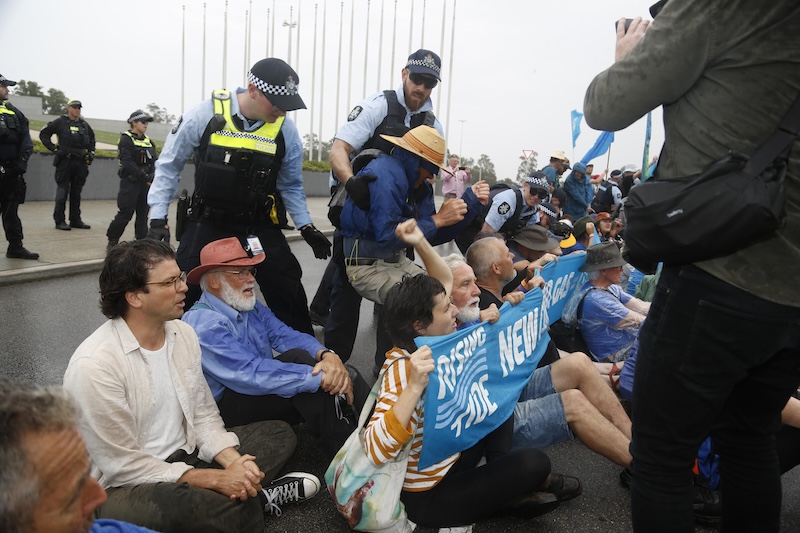 Rising Tide - Parliament House Protest - Tim Hollo